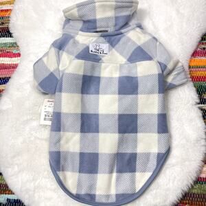 Barkley & Finn Pet Dog Fleece Lined Winter Sleeved Coat Jacket LARGE Blue Plaid